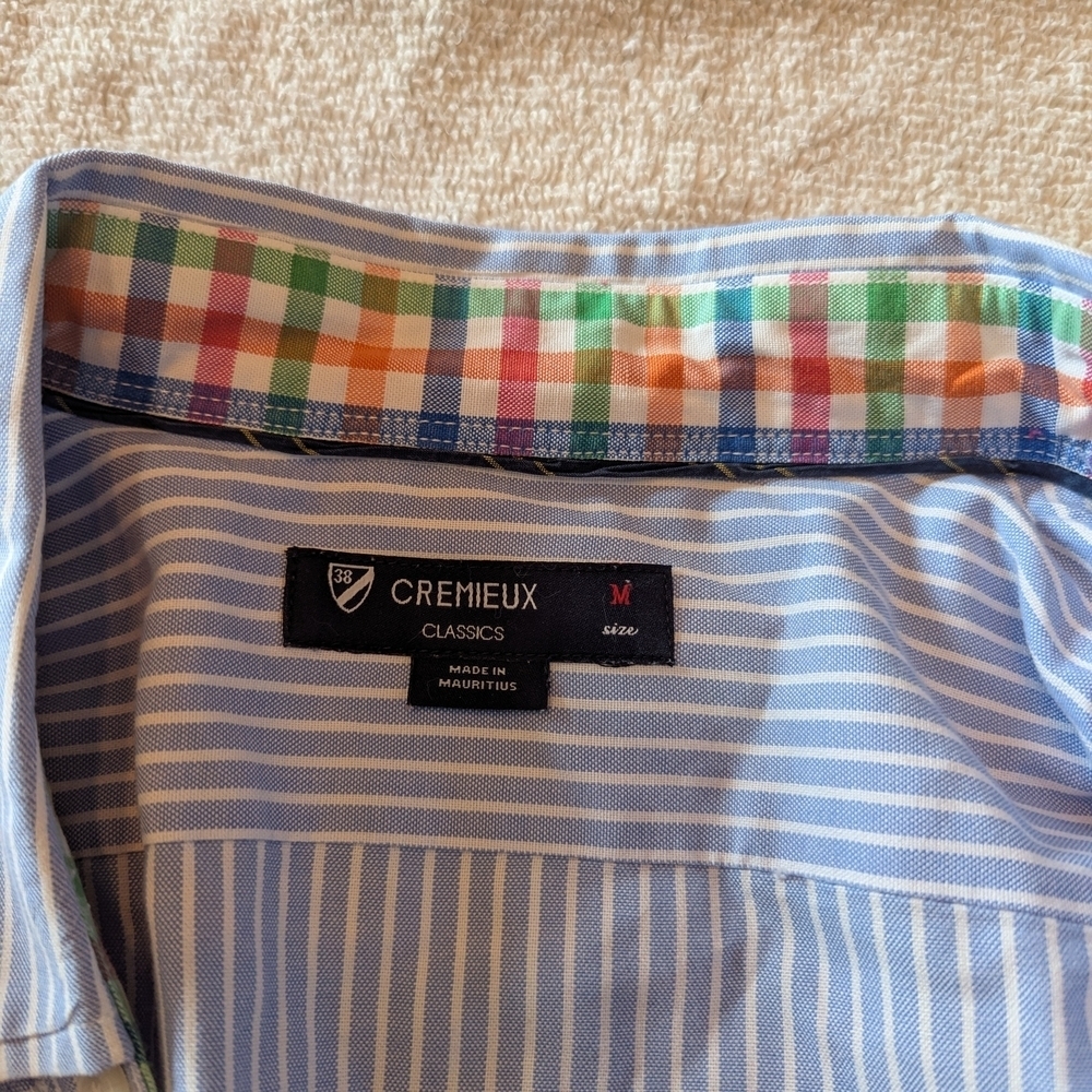 Daniel Cremieux Light Blue Pinstripe Button Down Shirt - Picture 3 of 3